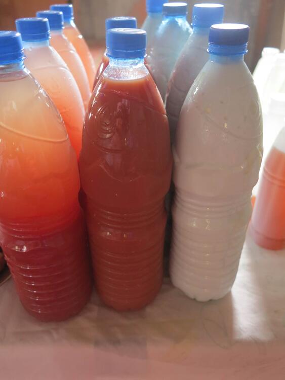 Jus et Yaourt faits par les filles